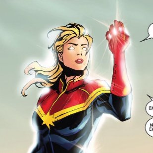 Header from Captain Marvel 10 by @79SemiFinalist, @CarmenCarnero, @TBonvillain.