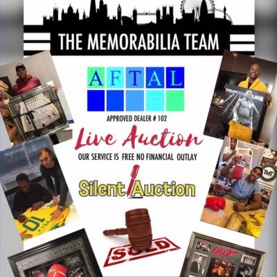 Provider of authentic signed memorabilia supporting Charities with their #fundraising contact mark@thememorabiliateam.com for further info #charityball #auction