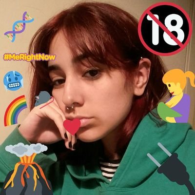 twoheadedgirrl's profile picture. why are you buying clothes at the soup store?!