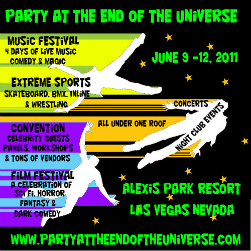 Party at the End Of The Universe is a fan based annual film festival and convention encompassing all aspects of horror, and supernatural in popular media.