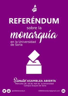 En Soria hemos decidido sumarnos a la marea republicana en los institutos. El 13F haremos un referéndum sobre la monarquía. Porque queremos decirlo todo.