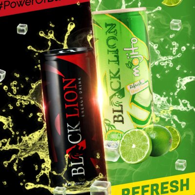 black with energy lime