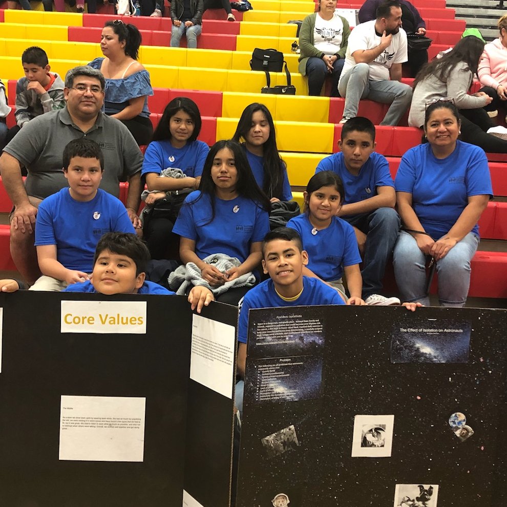 We are the SCDC Robo Warriors, the only FLL robotics team here in Bell. The First Lego League 2018 theme is Into Orbit.