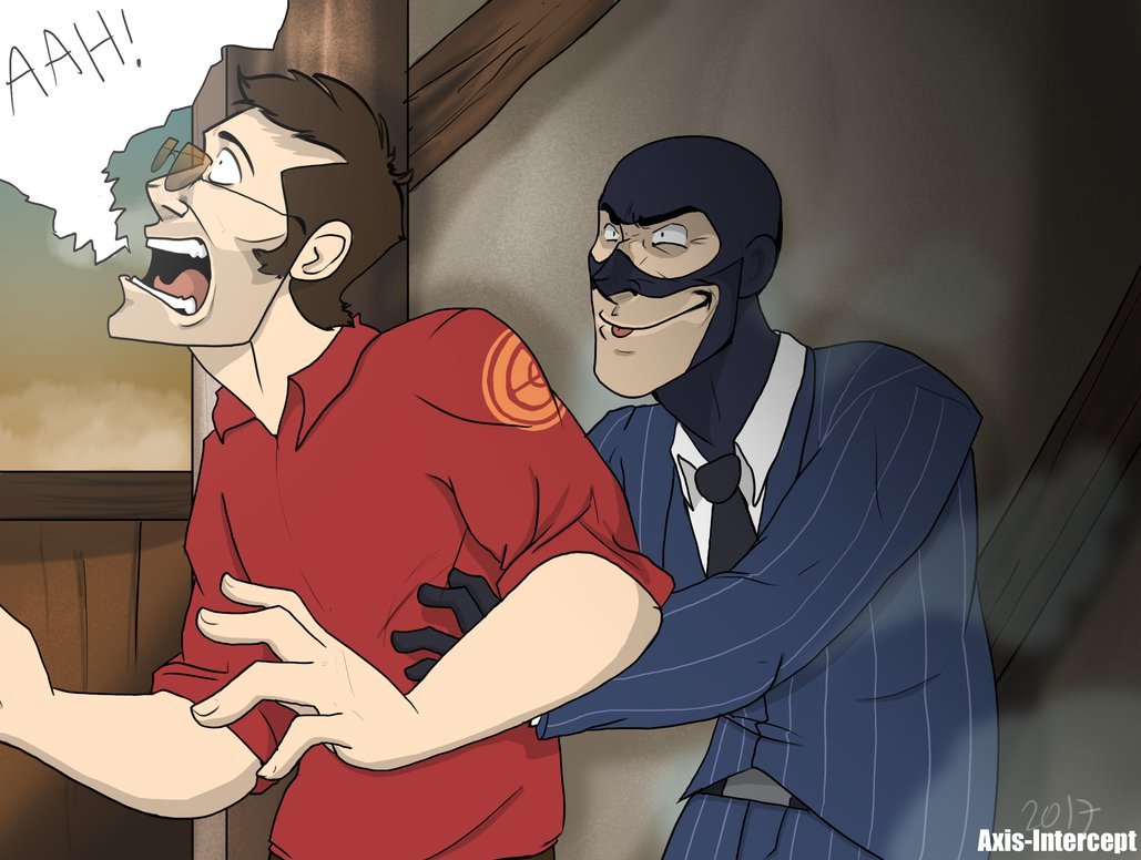 Blue spy on the base
Young and happy plus devilishly handsome