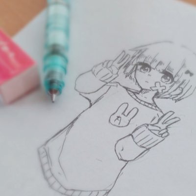 あと こーゆーショートの子も好き 久しぶりに笑ってる口描いた 落書き イラスト ショート 女の子 可愛いと思ったらいいね