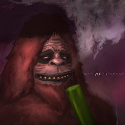 an anthropomorphic sasquatch, Lez's friend and next door neighbour, an extreme drug user.