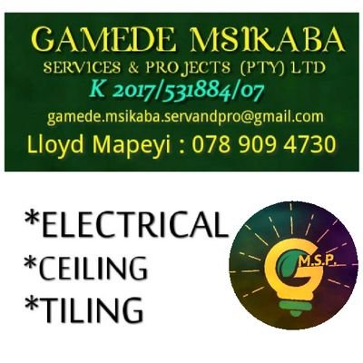 GMSP_Lloyd's profile picture. 498 Erasmus Street , Bramley View
Jo'burg Westrand,North,South & East
email📝 
gamede.msikaba.servandpro@gmail.com