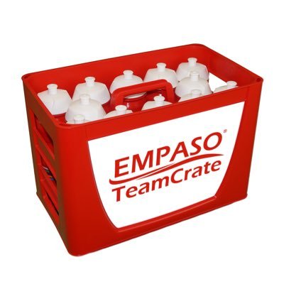 The new 12, 14 or 16 sports water bottle carrier set with your team photo, club logo or sponsor image at both sides. #EMPASO #TeamCrate #TeamKrat #TeamKiste