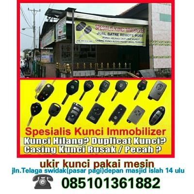 Specialist key immobilizer Duplicate and Lostkey & Program SmartKey Palembang Plaju. 📞/WhatUps:085101361882.🔑