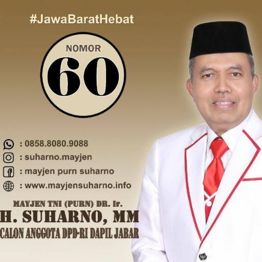 Calon Dewan Perwakilan Daerah Republik Indonesia (DPD-RI) Daerah Pemilihan Jawa Barat 2019-2024 Nomor Urut 60.