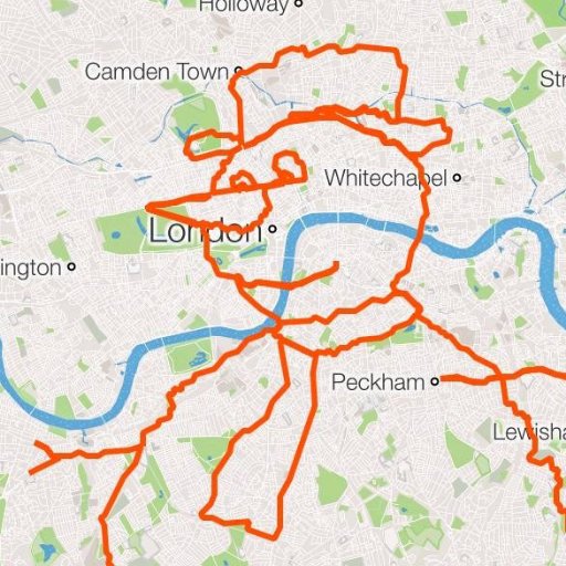 That bloke who drew the giant Strava Snowman ... and Santa ... and Rudolph ... and a whole bunch of other stuff  #stravaart