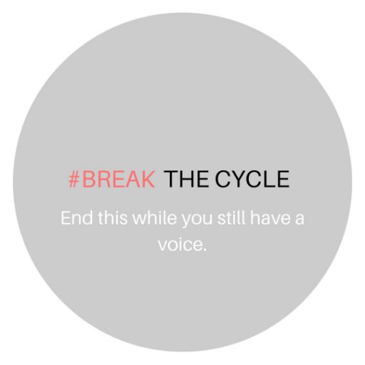 Established in 2018, 'Break the cycle' was created in order to raise awareness on the difficult subject of domestic abuse.