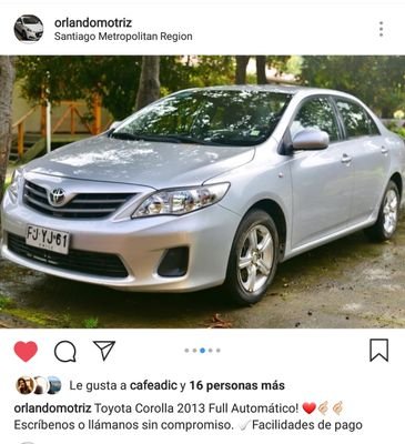 Automotora con más de 30 años en el rubro.
 Estoy en Instagram como @orlandomotriz.