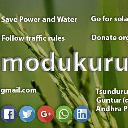 Welcome to Modukuru Village,
Tsunduru Mandal,
Guntur Dt, Andhra Pradesh
PIN 522318
YouTube https://t.co/zxDmfOJFOy