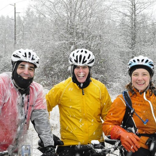 Mountain Bike poker ride on one of the stinkiest weather days of the year. Funds support local charities and international efforts for clean water and more.
