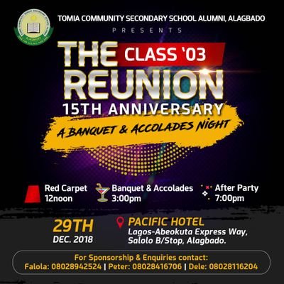 This is the official Alumni handle of Tomia Community Secondary School Class of 2003