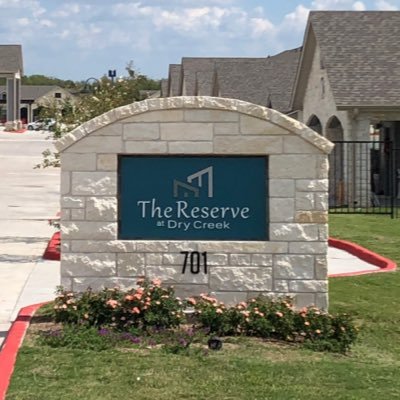 The Reserve at Dry Creek. A 55+ Affordable Luxury Living located at 701 N. Old Temple Rd., Hewitt, Tx 76643; Phone (254) 655-4138.