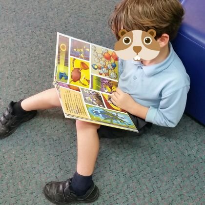All about the 📚. Primary school library.  Learning on the go.