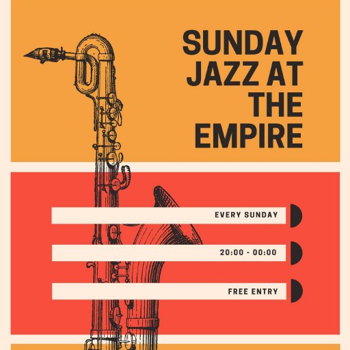 Live Jazz every week from @theempirebarldn 
*Wednesday Concerts curated @gcrowleymusic* 
*Sunday Jam Session lead by @hannesriepler*
£FREE/ £PWYW