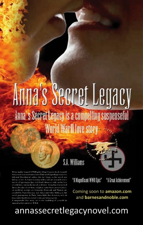 AnnaScrtLegacy's profile picture. An epic love story & suspenseful thriller of international espionage. All played out against the backdrop of WWII. Authored by Syracuse U alum S.A.Williams.