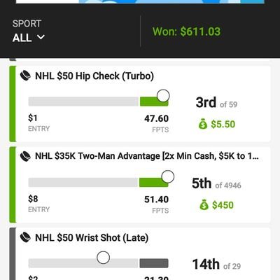 nhl lineups