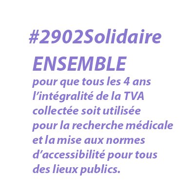 Pour un RDV positif tous les 29/02 tous les 4 ans avec la TVA reversée à la recherche médicale et la mise aux normes d'accessibilité pour tous des lieux publics