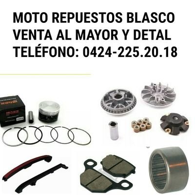carlosblascocbd's profile picture. MOTO REPUESTOS BLASCO
VENTAS AL MAYOR Y DETAL 
ESTAMOS UBICADO EN CARACAS 
HACEMOS ENVÍOS A NIVEL NACIONAL

Y