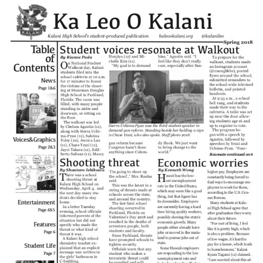 The student newspaper of Kalani High School in Honolulu, Hawaii.
For inquiries, contact kalanileonews@gmail.com