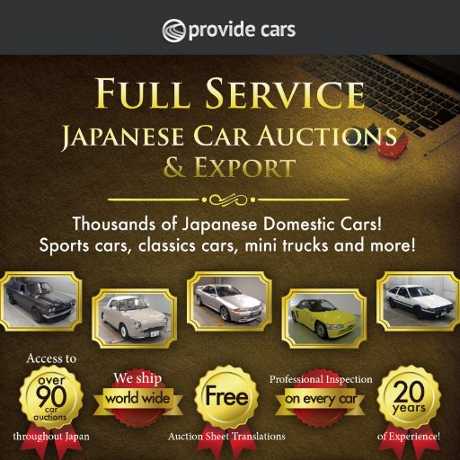 Japanese auto auction agent. Buy direct and cut out the dealer markup.