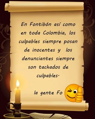 FoGente's profile picture. somos la gente del común, la gente incomoda, que no traga enteró, somos la gente Fo, la gente Fontibón.
