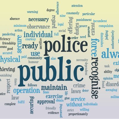 Highlighting today’s use of Sir Robert Peele’s Principles of Policing. See The Principles at: https://t.co/irs4IL6kSm