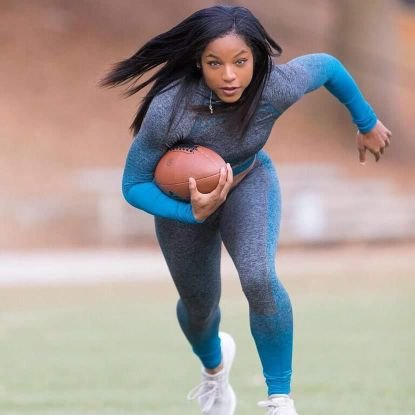 Currently, Santia is a female football/rugby phenom and 2020 Olympic hopeful for Women's Rugby. Plus, Team USA-Flag Football.  IG: Trackbaby001 FB: Queen of Abs