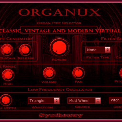 Organux's profile picture. Organux by @Syntheway is a VST VST3 Audio Unit plugin to create antique, classic, vintage & modern organs. Pipe, Church, Baroque, Chapel, Harmonium, Electronic