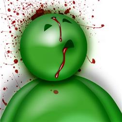 Hi, I'm the the MSN Instant Messenger logo!
Bill G got mad because I invented cell phones and texting, so he beat me bloody.
Now I'm just Bloody MSN IM Guy.