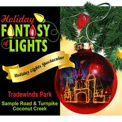 fantasyoflights's profile picture. Holiday Fantasy of Lights at Tradewinds Park in Coconut Creek, Florida.  Drive Thru is Nov. 20, 2020 - Jan. 2, 2021
https://t.co/huVZOXDQdc