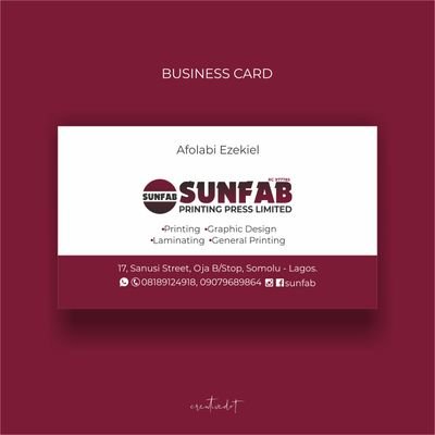 Afolabi28169486's profile picture. We have extensive experience in graphic design,Business cards,letter heads,polo t-shirt,wedding invitation,banner,invoices,wedding programme