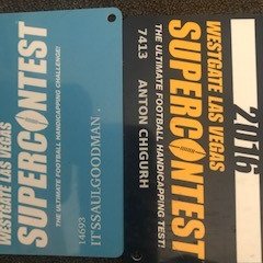 2015 SuperContest Champion; 2016 SC 3rd place cash; 2018 SC 26th place cash; 2019 SC Reboot cash; 2022 Circa Sports Football Invitational 3rd place cash...