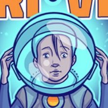 An indie middle grade graphic novel about a daring girl who lives on the moon. By @VanessaShealy and #leahlovise.