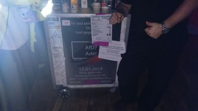 Driving tschunk and other supplies @ #35c3 #36c3 ... - art project