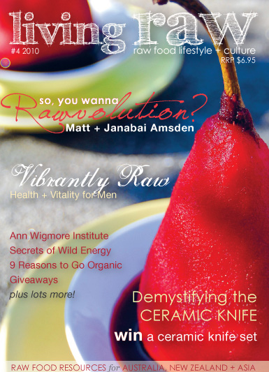 We're the premier magazine for everything raw vegan in Australia, New Zealand and Asia. We're the magazine for passionate and conscious people, like you.