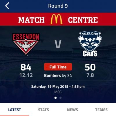 donsvcats's profile picture. How many days has it been since the geelong cats  beat the Essendon bombers in an afl match???