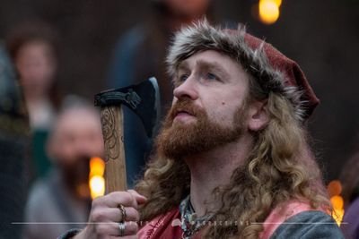 Chaotic Good, Half Elf, *multiclass* Paladin/Bard.
Str 13, Dex 14, Con 9, Int 13, Wis 14, Chr 16
Viking, swordsman, heathen, punker, metalhead, chivalrous
