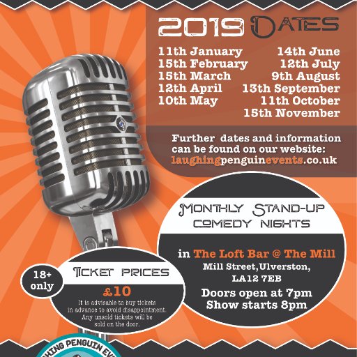 Monthly stand-up comedy night in #Ulverston @TheMill