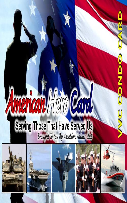 Discount Vacation Travel membership with special recognition to Active Duty and Veterans of the U S Military