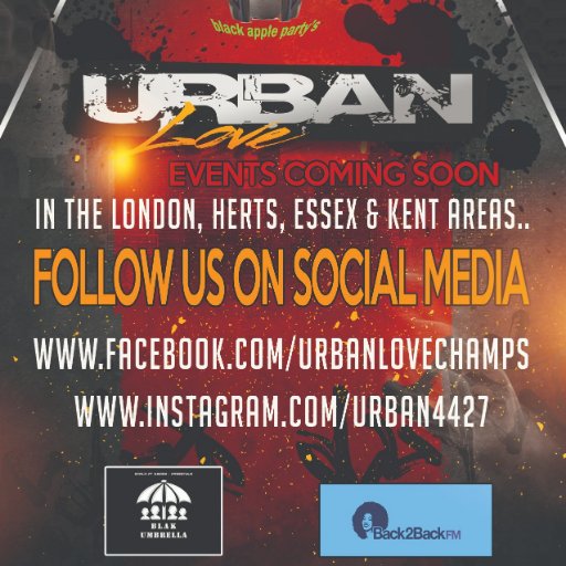 Urban Love In Maidstone Kent every Friday, @Dusk NYE EARLY BIRD TICKETS GO ON SALE FROM SATURDAY 1st December 2018