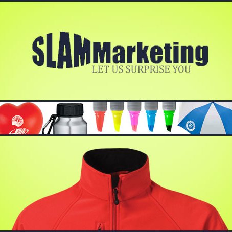 Slam Marketing would like to welcome you to our Twitter Page.  We are distributors of promotional products and clothing, etc. We can do uniforms, pens, bags...