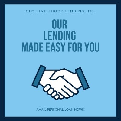 Our Lending Made Easy For You!!!
Avail Personal Loan Now!!!
Official FB Page @OLMManila