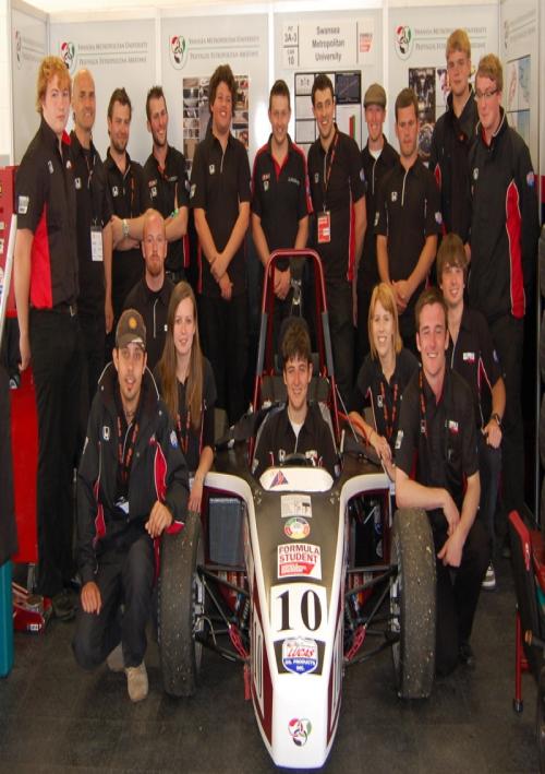 Swansea Metropolitan University's Formula student racing team.