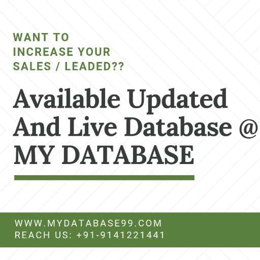 We are one of the leading Live and updated Database Providers in All OVER INDIA.
Here we are going to provide you a powerful tool to establish your business.