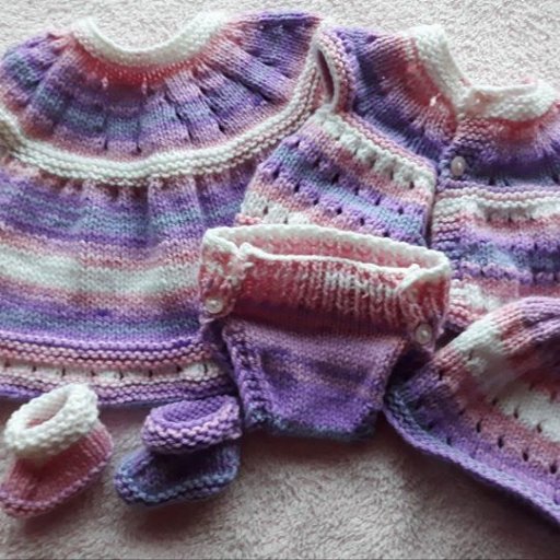 hand knitted baby cloths from premature to 3 months